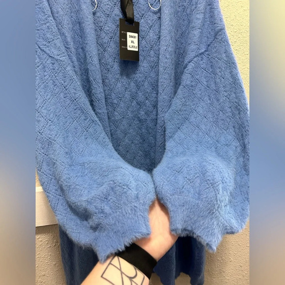 Oliver.O Allure Blue Knit Sweater Cardigan NWT XL - Picture 3 of 5